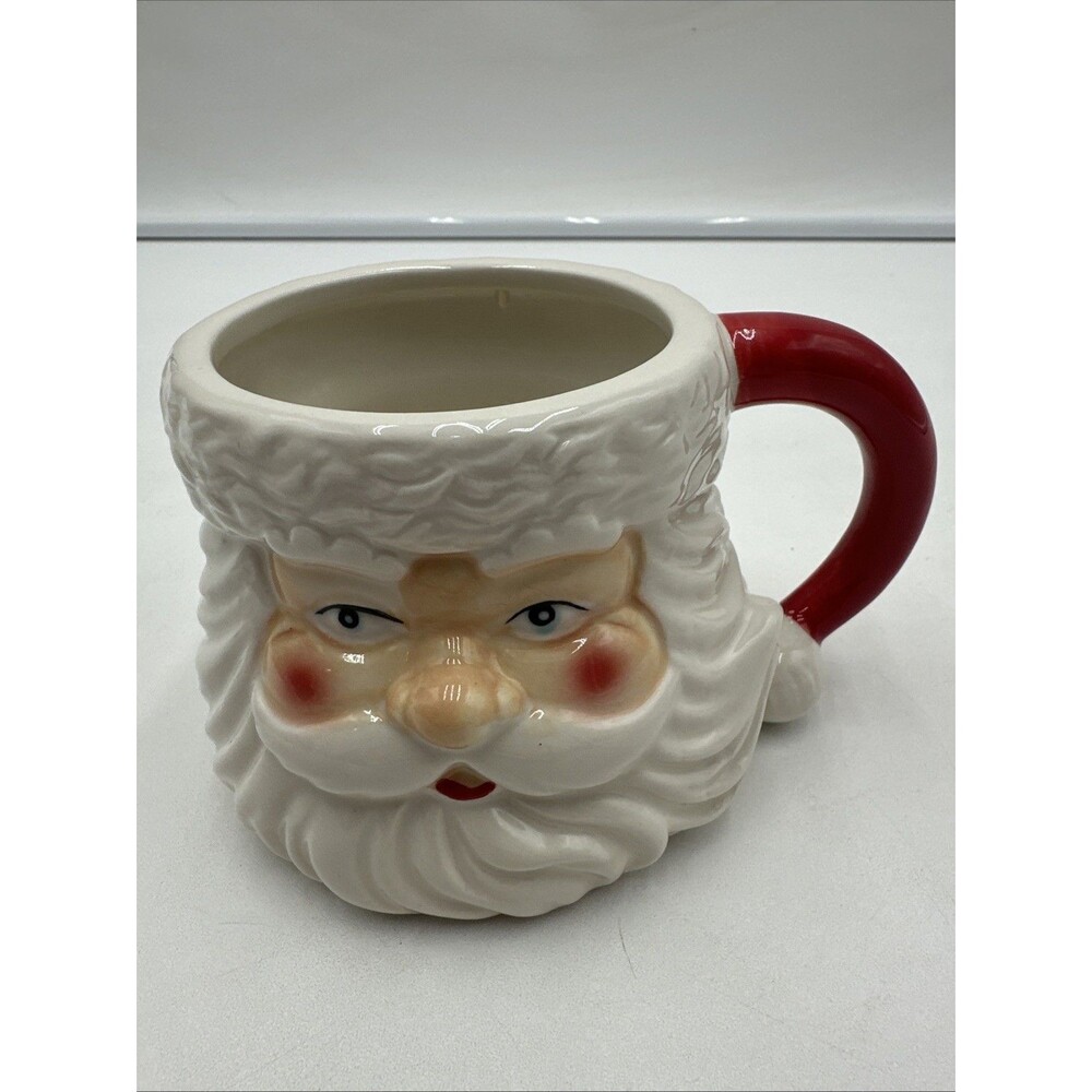 Sur La Table Figural Santa Claus Mug 12 OZ NEW Stoneware Holiday Christmas